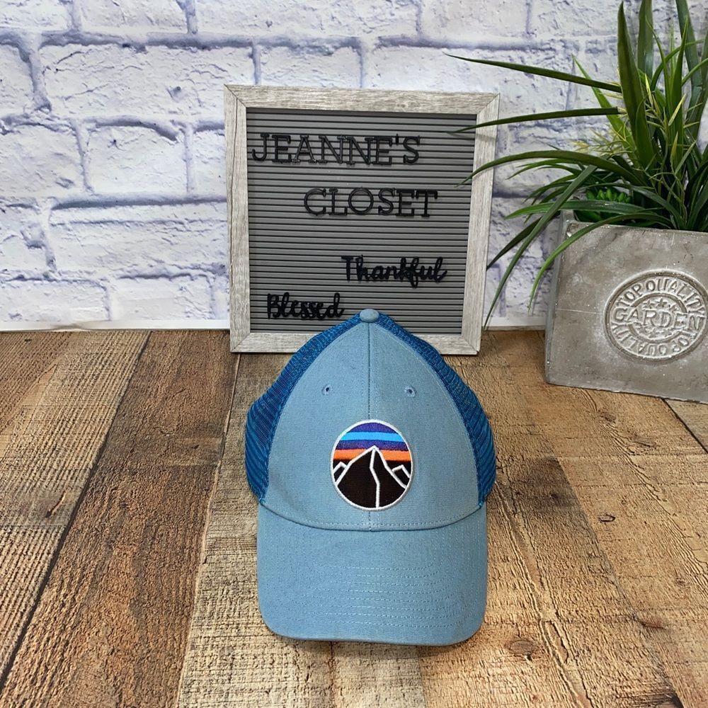 Patagonia Fitz Roy Emblem Lopro Trucker Hat - Blue Clay - 2015.
